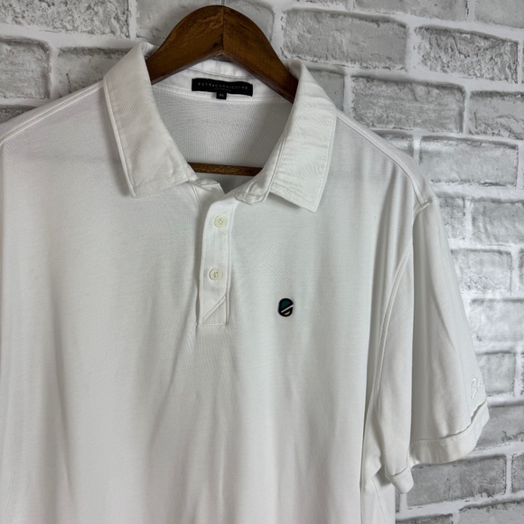 EXTRACURRICULAR Pure White Performance Casual Golf Polo Mens XL Stretch - Picture 1 of 9
